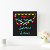 Persoonlijk Retro Garage Bord Klok Cadeau (Huis)
