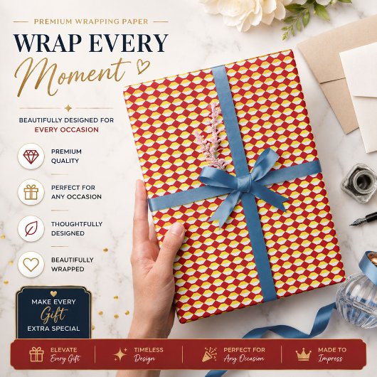 Persoonlijk Retro Geometrisch Cadeaupapier