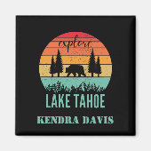Persoonlijk Retro Lake Tahoe California Souvenir Magneet (Voorkant)