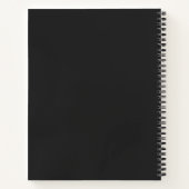 Persoonlijk Retro Modeontwerp Schetsboek Zwart Notitieboek (Achterkant)
