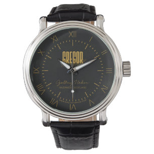 Persoonlijk Retro Movie Poster Gregor Gold Horloge