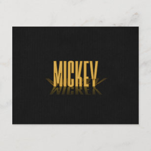 Persoonlijk Retro Movie Poster Mickey Gold Kaart