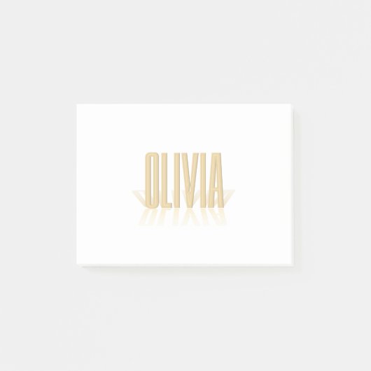 Persoonlijk Retro Movie Poster Olivia Gold Post-it® Notes (Voorkant)
