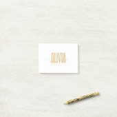 Persoonlijk Retro Movie Poster Olivia Gold Post-it® Notes (Op bureau)