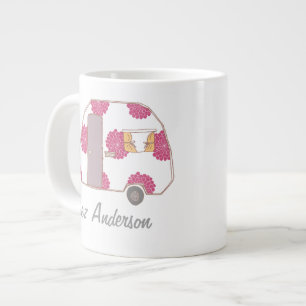 Persoonlijk retro ontwerp caravan eigenaar jumbo m grote koffiekop