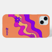Persoonlijk Retro Oranje, Roze, Paars Case-Mate iPhone Case (Achterkant (horizontaal))