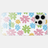 Persoonlijk Retro Pastel Bloemmotief Case-Mate iPhone Case (Achterkant (horizontaal))