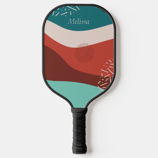 Persoonlijk Retro Patroon Pickleball Paddle (Voorkant)