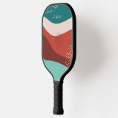 Persoonlijk Retro Patroon Pickleball Paddle (Links)