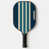 Persoonlijk Retro Rood en Blauw Pickleball Paddle (Voorkant)