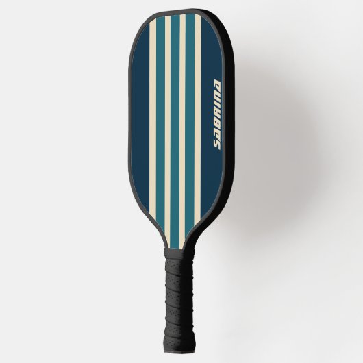 Persoonlijk Retro Rood en Blauw Pickleball Paddle (Links)