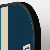 Persoonlijk Retro Rood en Blauw Pickleball Paddle (Links Detail)