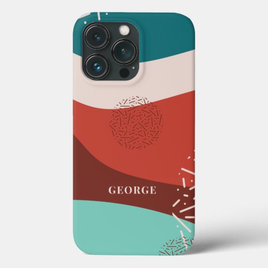 Persoonlijk Retro Vader Verjaardag Naam Monogram Case-Mate iPhone Case (Achterkant)
