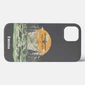 Persoonlijk,Retro,Vliegtuig,Zonsondergang,Natuur,V Case-Mate iPhone Case (Achterkant (horizontaal))
