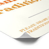 Persoonlijk Retro Zon Familie Tradities Schild Poster (Hoek)