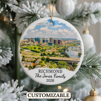 Persoonlijk Richmond-ornament, op maat gemaakt Vir Keramisch Ornament