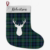 Persoonlijk Robertson Tartan Green Paars Pset Grote Kerstsok (Voorkant)