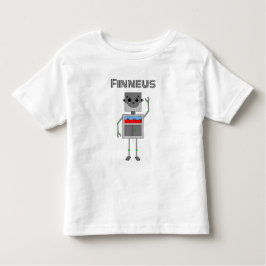 Persoonlijk robot thema   kinder shirts