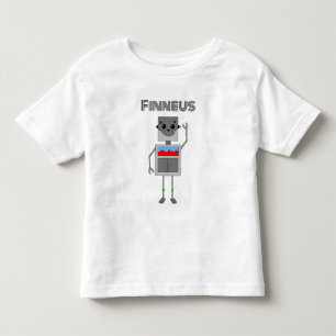Persoonlijk robot thema   kinder shirts