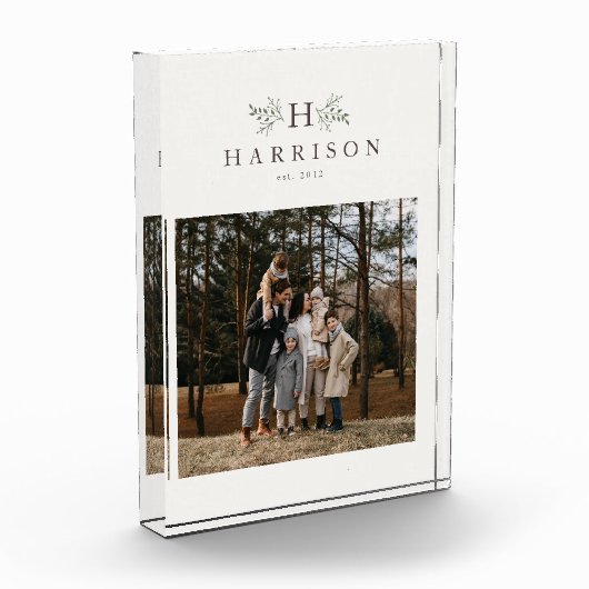 Persoonlijk robuust monogram fotoblokken (Links)