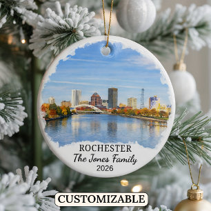 Persoonlijk Rochester-sieraad, Aangepast Nieuw-Yor Keramisch Ornament