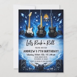 Persoonlijk Rock and Roll Verjaardagsfeest Kaart
