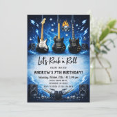 Persoonlijk Rock and Roll Verjaardagsfeest Kaart (Staand voorkant)