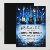 Persoonlijk Rock and Roll Verjaardagsfeest Kaart (Voorkant / Achterkant)