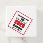 Persoonlijk Rode Afstudeerfeest Klas van 2026 Bedankjes Labels (In situ)