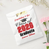 Persoonlijk Rode Afstudeerfeest Klas van 2026 Bedankzakje (Gezegeld)