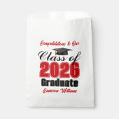 Persoonlijk Rode Afstudeerfeest Klas van 2026 Bedankzakje (Voorkant)
