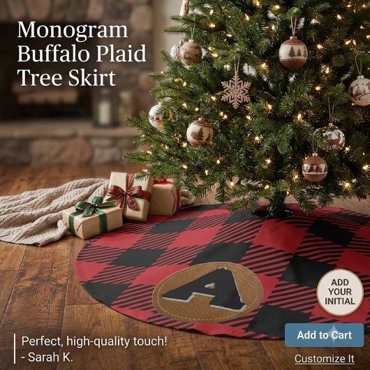 Persoonlijk Rode Buffalo Plaid Kerstmis  Kerstboom Rok
