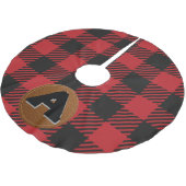 Persoonlijk Rode Buffalo Plaid Kerstmis  Kerstboom Rok (Gekanteld)
