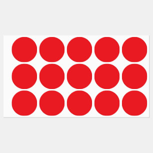 Persoonlijk Rode Cirkel Waterdicht Etiket Labels