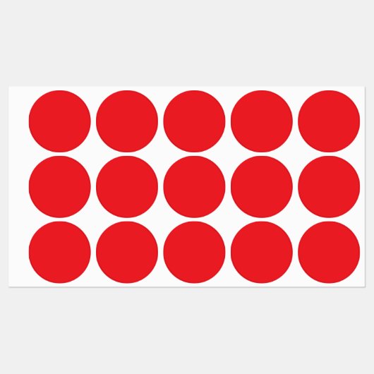 Persoonlijk Rode Cirkel Waterdicht Etiket Labels (Vel)