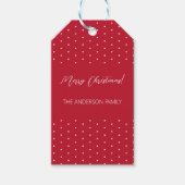 Persoonlijk Rode Elegante Script Cadeaulabel (Voorkant)