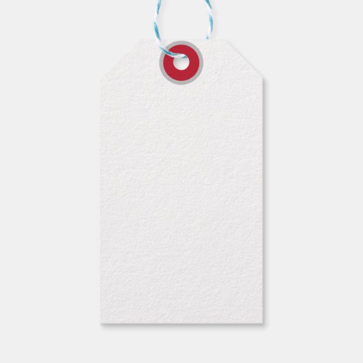 Persoonlijk Rode Elegante Script Cadeaulabel (Achterkant)