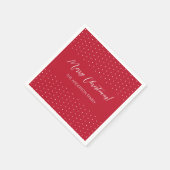Persoonlijk Rode Elegante Script Servet (Hoek)
