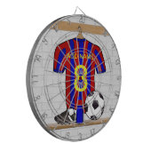 Persoonlijk Rode en Blauwe Football Voetbal Jersey Dartbord (Voorkant Links)
