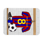 Persoonlijk Rode en Blauwe Football Voetbal Jersey Magneet (Horizontaal)