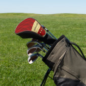Persoonlijk Rode Faux Tufted Golf Head-Hoesje Golfheadcover (Insitu)