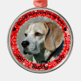 Persoonlijk Rode hond Memorial Metalen Ornament