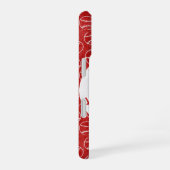 Persoonlijk Rode Honkbalpatroon met Honkbal iPhone 16 Hoesje (Rechterkant)