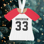 Persoonlijk Rode Honkbalshirt Ornament