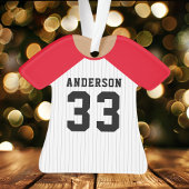Persoonlijk Rode Honkbalshirt Ornament