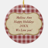 Persoonlijk Rode Kardinaal Foto Ornament (Achterkant)