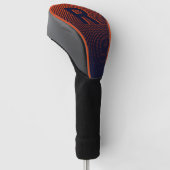 Persoonlijk Rode Marine Halftone Monogram Initiaal Golfheadcover (Schuin)