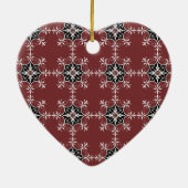 Persoonlijk rode medaillon keramisch ornament (Achterkant)