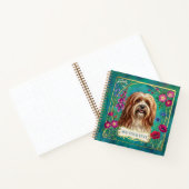 Persoonlijk Rode Witte Lhasa Apso Vierkant Notitie Notitieboek (Binnen)