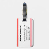 Persoonlijk Roeiclub-icoon Bagagelabel (Achterkant verticaal)